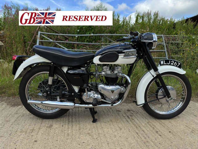 1958 Triumph T110 Black & Ivory