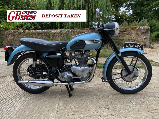1956 Triumph T100 All Alloy – Metallic Blue