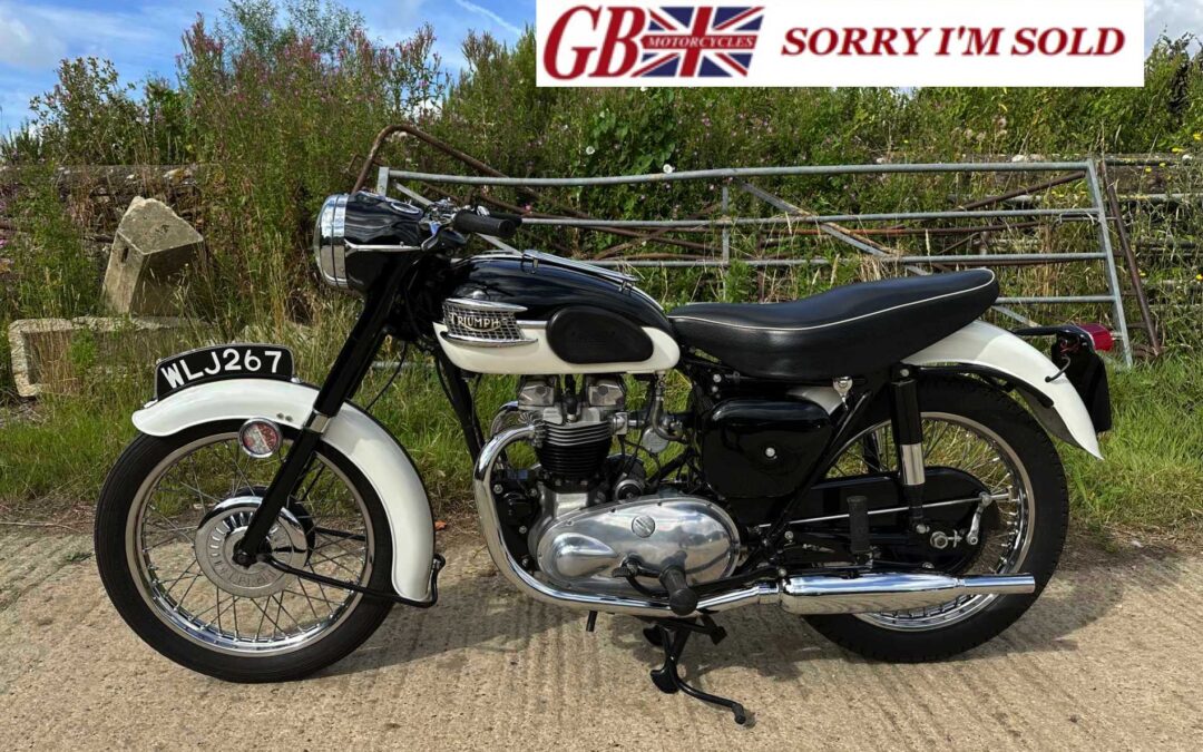 1958 Triumph T110 Black & Ivory